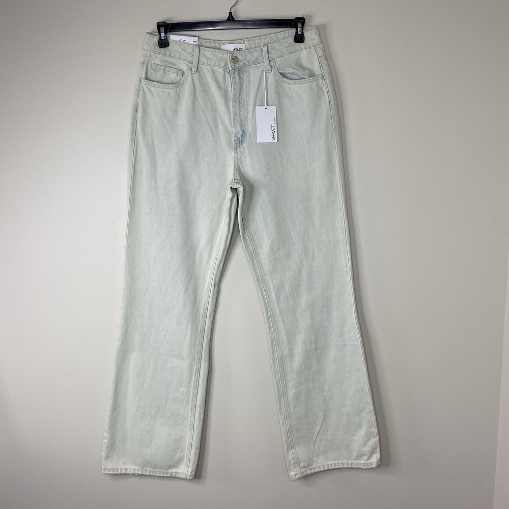 Vervet Size 31 Leslie 90's Vintage Flare Wide Leg High Rise Light Wash Jeans